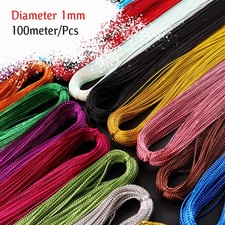 1mm Metallic Beading Cord - Jewelry String for Gift Tags  Card Making 100m/Pcs