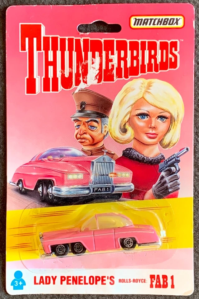 MATCHBOX Thunderbirds 🚀 FAB 1 🤩 LADY PENELOPE’S PINK ROLLS ROYCE 1992 OVP/NIP - Bild 2 von 4