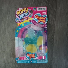 Jaru Toys Pony Land Crystal Blue Pony With Fairy Wings New