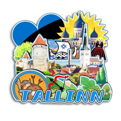 Tallinn Estonia Refrigerator magnet 3D travel souvenirs wood craft gifts