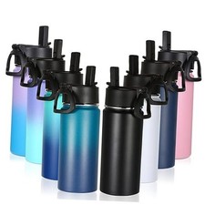 16 OZ Kids Water Bottle Bulk Pack,Insulated Sports Bottles with 8 Eight Color