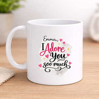 Tasse I Adore You Soo Much Your Name individuell personalisiert Liebe Neuheit Geschenk