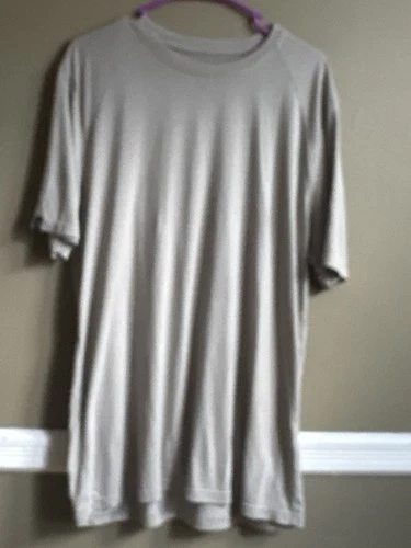 Free Fly Bamboo Lightweight Short Sleeve Tee Mens XL Taupe Raglan image 2