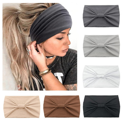 Kavya 6 Pcs Stirnband Damen Breite Elastische Weiche Boho Haarbänder Leopard