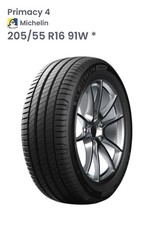New 1 x 205/55 R16 MICHELIN PRIMACY 4+ 91V TL 205 55 16 TYRE