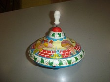 Vintage Tin Litho Spinning Top Toy from Ohio Art Co.