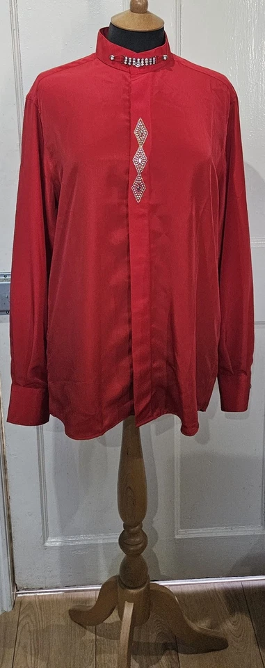 Vintage, Makron London, Long Sleeve shirt, Diamanté details, 1980's - Image 1 of 4