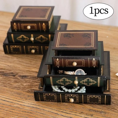 Boîte de Rangement En Forme de Livre, Coffre Au Trésor, Boîte de Faux Livres, - Photo 1/4
