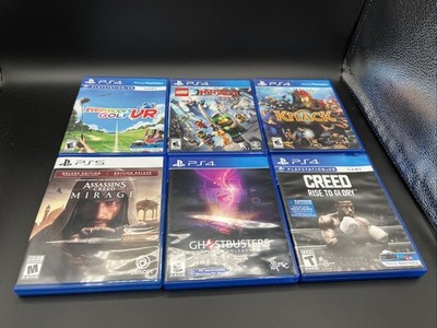 PlayStation PS4 Game Lot of 6 w/Cases With Games Psvr Ps5 Mirage Bulk Lot