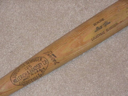 Del Rice H&B Game Used Bat Cardinals Braves PSA