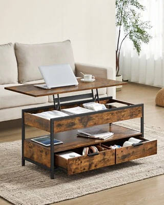 VASAGLE Lift Top Coffee Table, Living Room Table with Storage Drawers, LCT209K01 - Image 1 of 4
