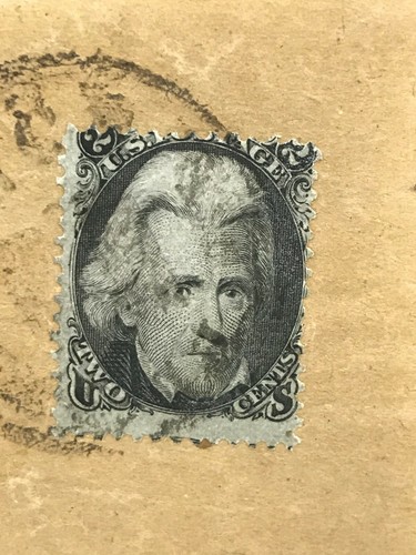 Orig. US Civil War era 1863 Andrew Jackson Blackjack 2 Cent Postage Stamp RI - Picture 3 of 7
