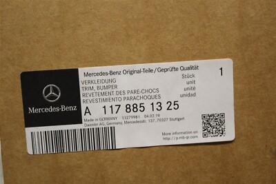 Genuine MERCEDES BENZ W117 AMG Rear Bumper Diffuser A1778851325  