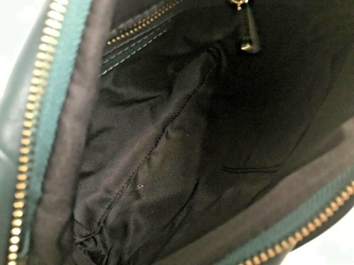 Valentina Fiore Handmade Italian Leather Basket-weave Handbag Purse Dark Teal - Picture 8 of 11