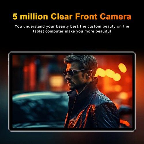 Black US Plug Tablet 6GB+128GB 10.1in 1960*1080 High-Clear Andr-oid13 4G Cal Set - Picture 3 of 7