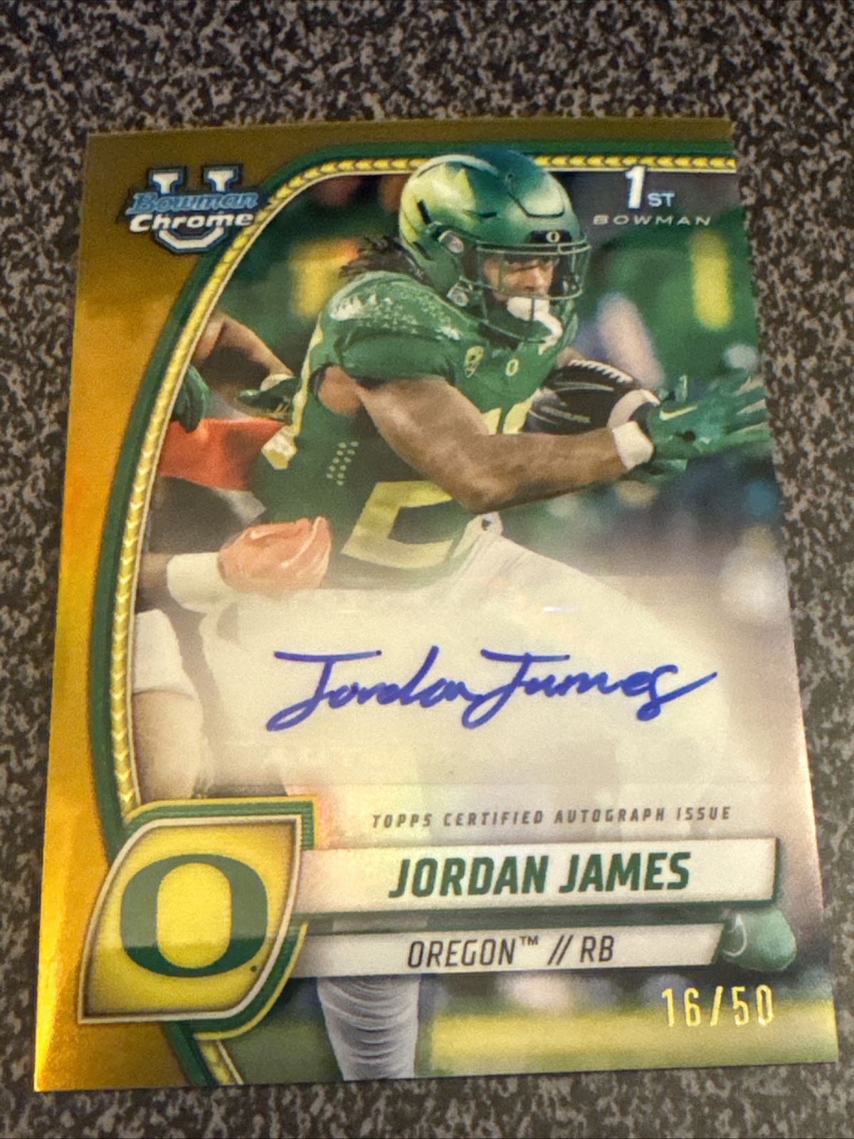 Jordan James Gold Auto /50 2024 Bowman Chrome U