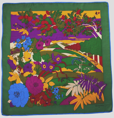 Foulard Bandana Ballenciaga En Soie - Multicouleur - Occasion De Luxe