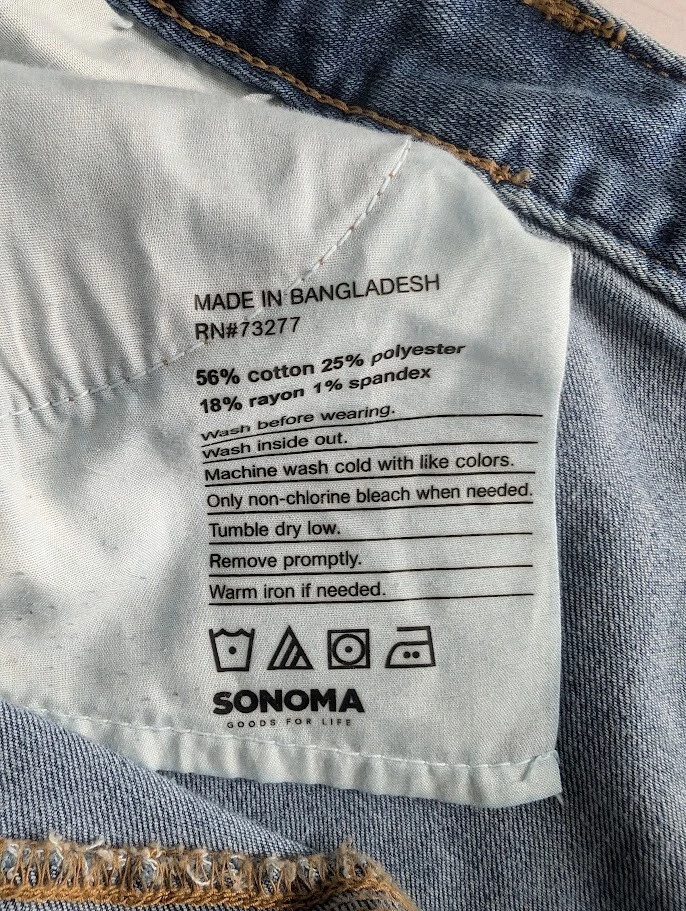 Pantalones Cortos Sonoma Talla 24W Azul Algodón Elástico Puño Mujer Verano Foto 2 de 4