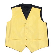 Men's Yellow Pattern Tuxedo Vest Formals Weddings Proms Fashion Waistcoat
