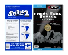 100 Mylite 2 Mil Mylar Comic Book Bags (Modern/Current) and BCW Boards Acid Free