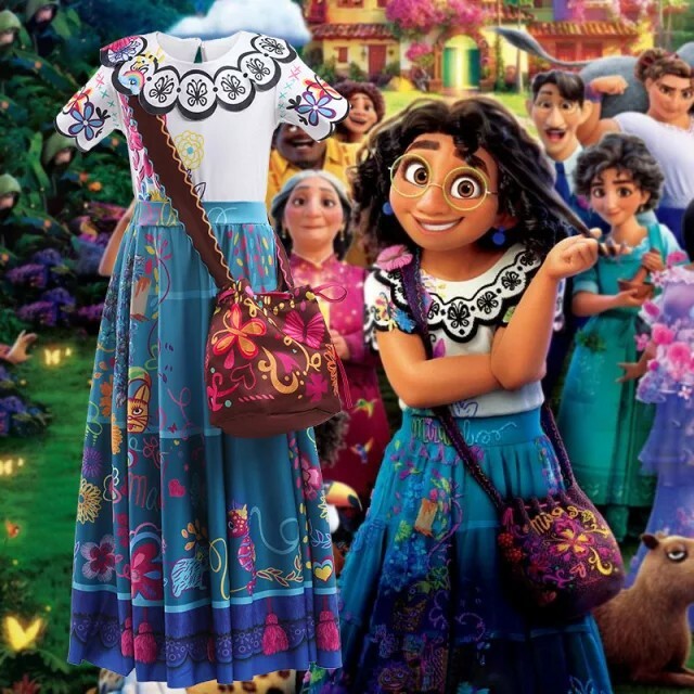 Disfraz de princesa Encanto Mirabel disfraz de fantasía para niños