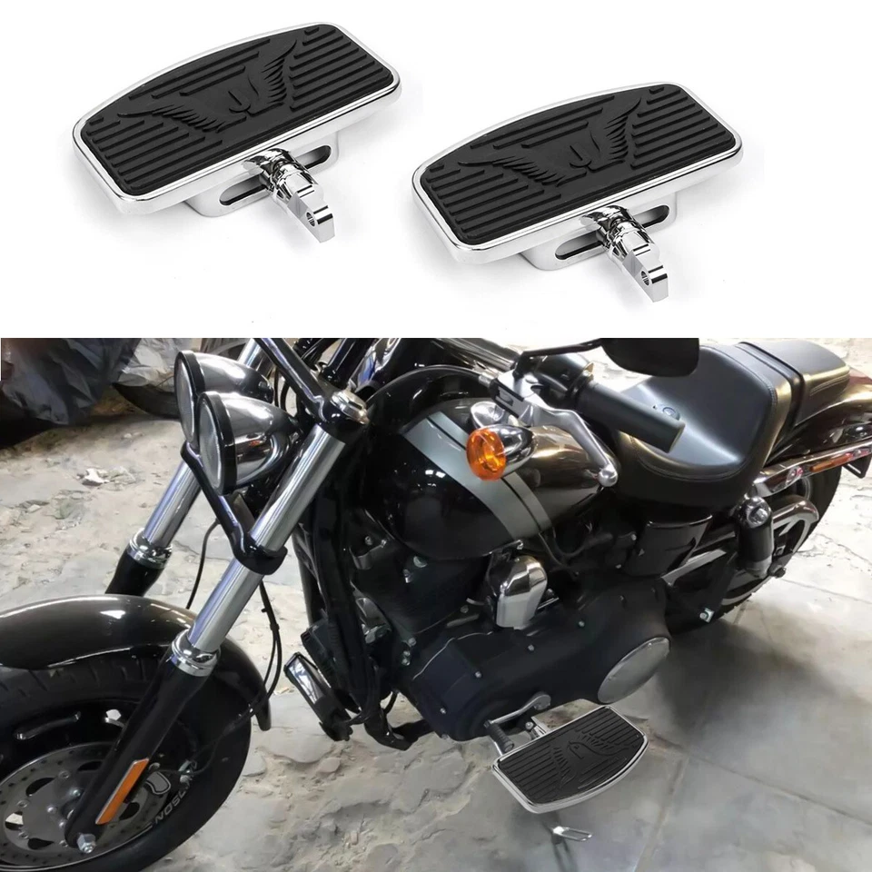 Pair Rear Passenger Floorboard Footboards For Harley Touring Sportster 883 1200 Foto 2 de 4