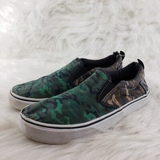SKECHERS 305710L Slip On Camo Shoes Youth Size US 4 EUR 36