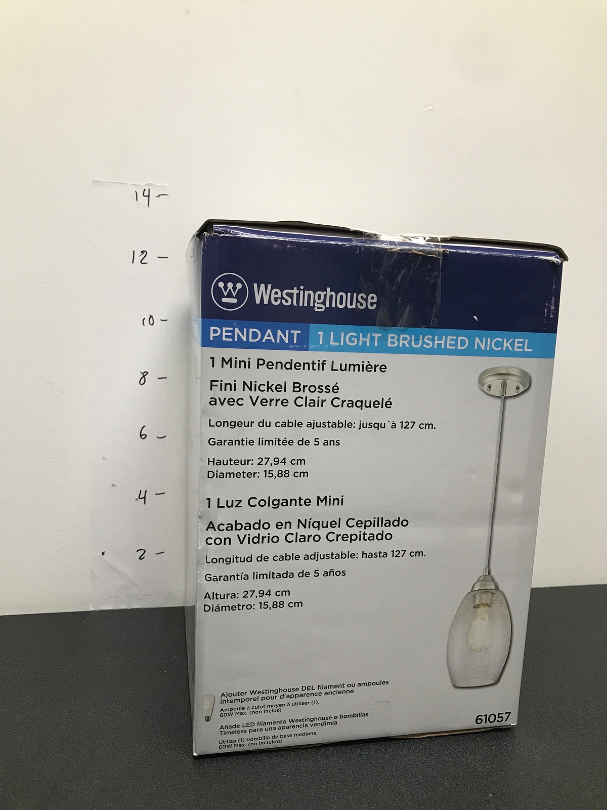 Westinghouse 6105700 Single Light 6-5/16" Wide Mini Pendant - Brushed Nickel