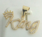 <!--F#f_0-->NEW Gold Plated Genuine 925 Sterling SILVER - KING - CZ pendant for necklace<!--F/-->