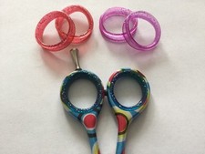 4PCS Barber Hair Shears Scissors Finger Rings Grips Inserts 2 sets SIZE X- LARGE