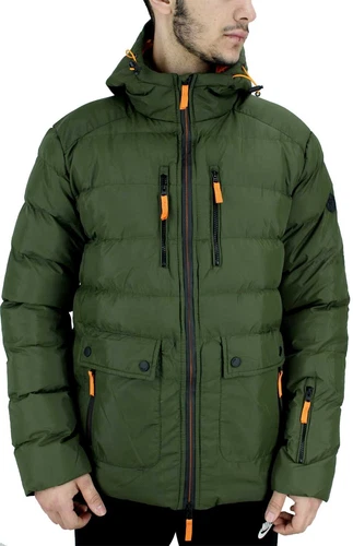 Soul Star Men's Padded Bomber Style Winter Hooded Urban Jacket, Is Time Money 3 - product listing photo