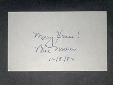 1930 YANKEES: Billy Werber, SIGNED 3x5, D.2009