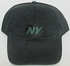 NFL New York Jets Black Relaxed Fit Adjustable Hat By Reebok