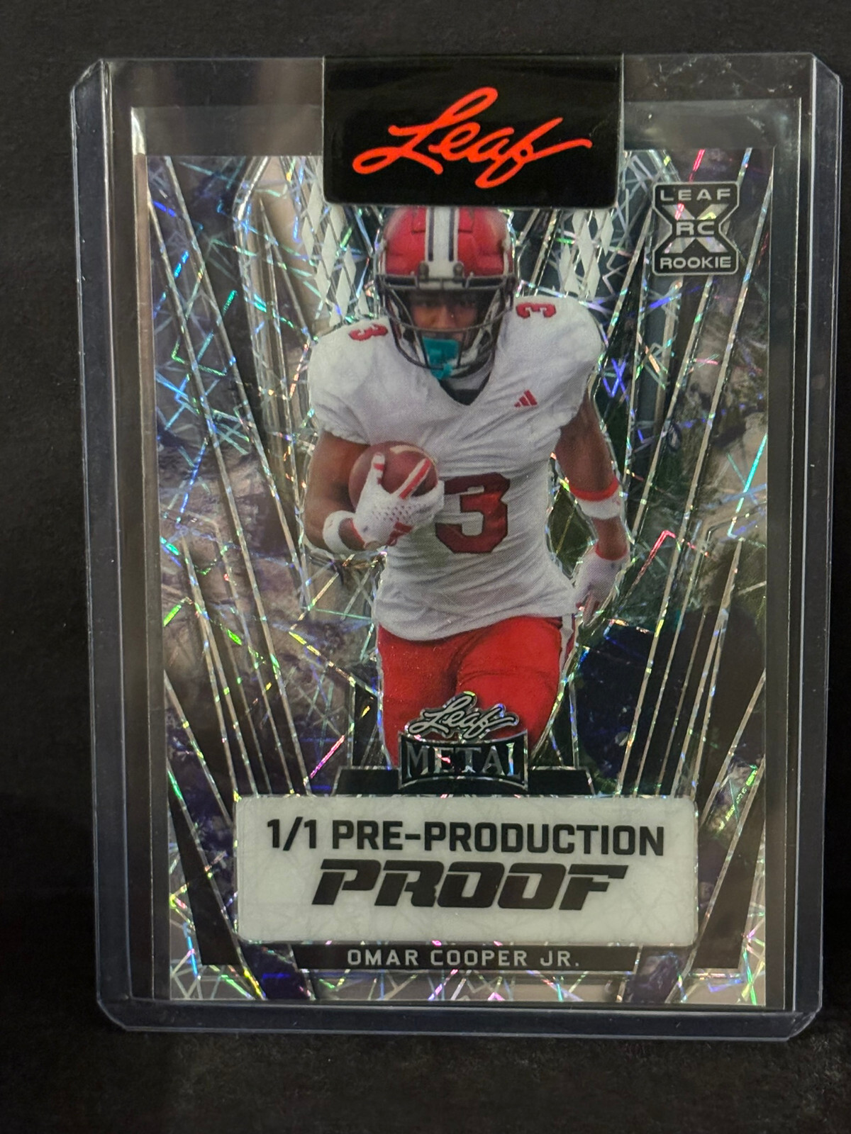 2024 Leaf Metal PURPLE/GREEN Pre-Production Proof OMAR COOPER JR Football 1/1