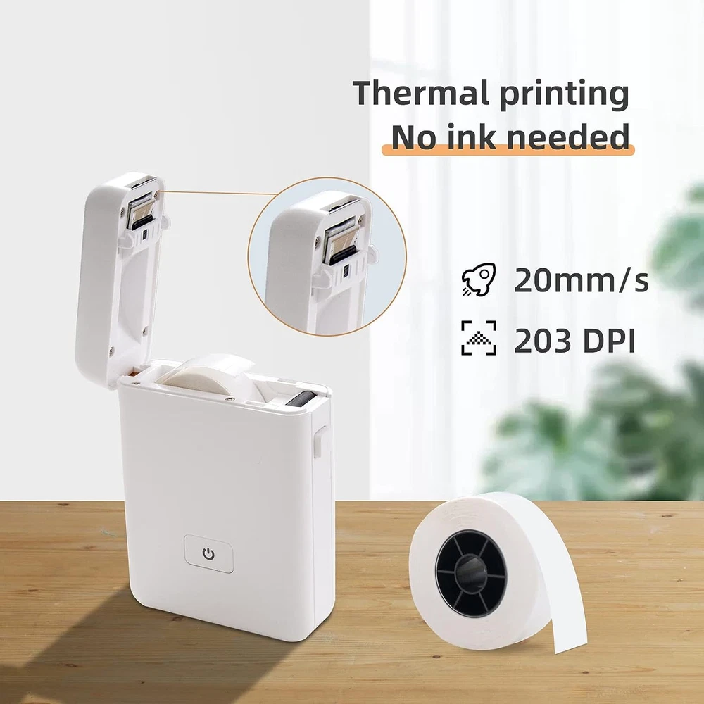 Label Maker Machine with Tape, P21 Portable Bluetooth Label Printer, Wireless Bu