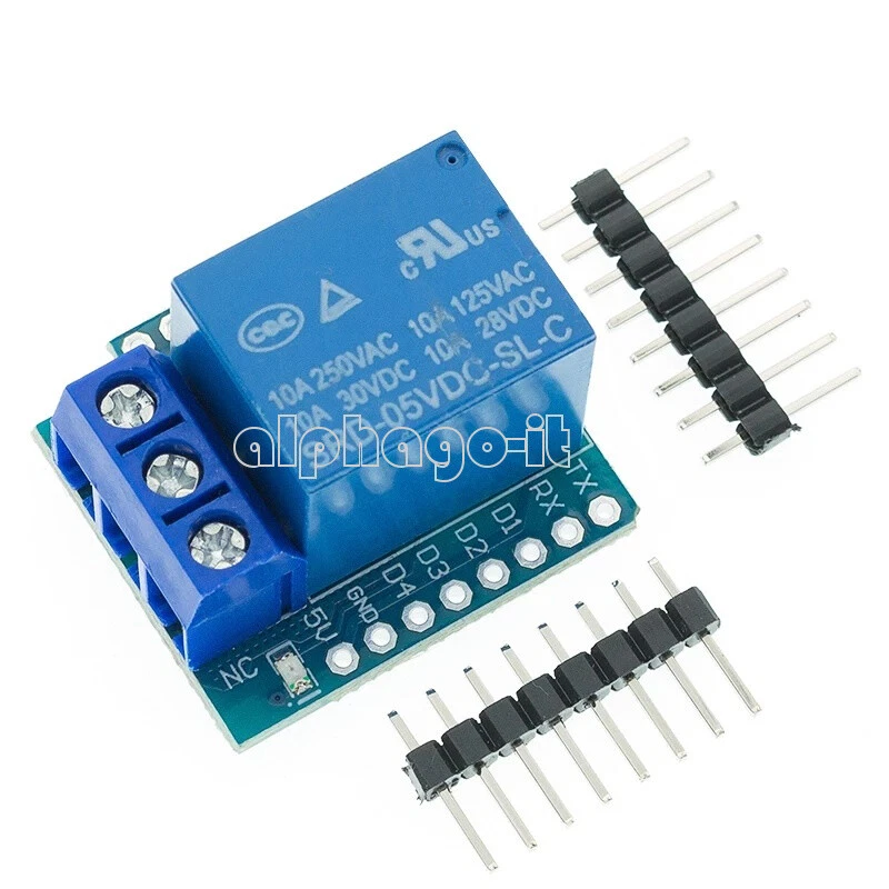WeMos D1 Mini Relay Shield 5V 12V Development Board for Arduino R3 ESP8266 T