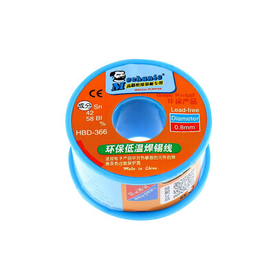 Mechanic Lead Free Low Temperature Solder Wire HBD-366 0.8MM 100G