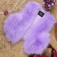 Ladies Girls Plush Faux Fur Waistcoat Solid Gilet Short Vest Tank Top Elegant