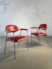 1950 PIERRE PAULIN STEINER 2 CHAISES MODERNISTE RECONSTRUCTION FORME-LIBRE