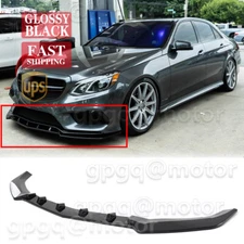 For Mercedes Benz E Class W212 Sedan 2013-2015 Glossy Black Front Bumper Lip Kit