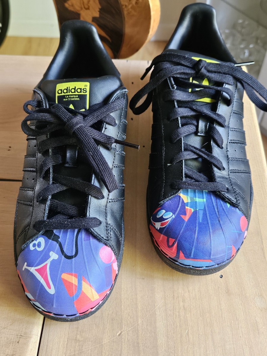 Adidas Superstar X Pharrell Supershell Black Sneakers Size 7 | eBay