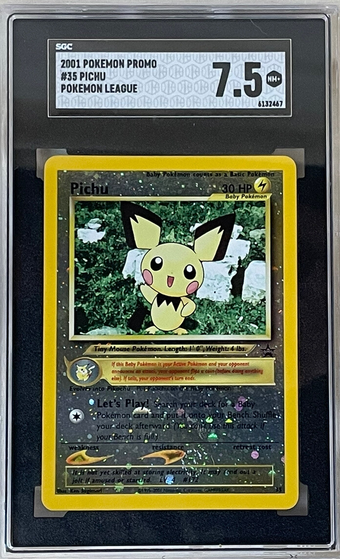 Pichu 2001 Pokemon Reverse Holo Black Star Promo Card 35 SGC 7.5 eBay
