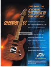 1991 Peavey Generation S-3 Electric Guitar Vintage Ad 
