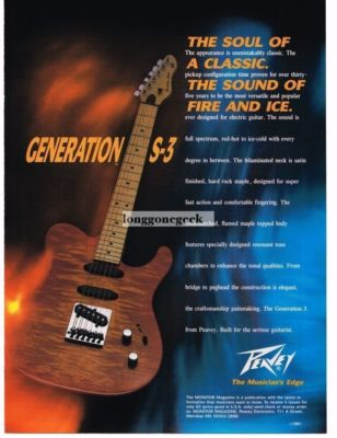 #ad #ad 1991 Peavey Generation S 3 Electric Guitar Vintage Ad $13.95
