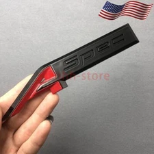 Gloss Black & Red For Acura A Spec Aspec Sport Fender Rear Emblem Badge Stickers