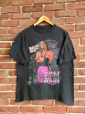 Vintage 1992 Bret Hart Hitman WWF WWE Black Tee M Wrestling