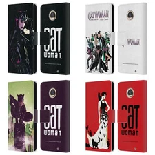OFFICIAL BATMAN DC COMICS CATWOMAN LEATHER BOOK WALLET CASE FOR MOTOROLA PHONES