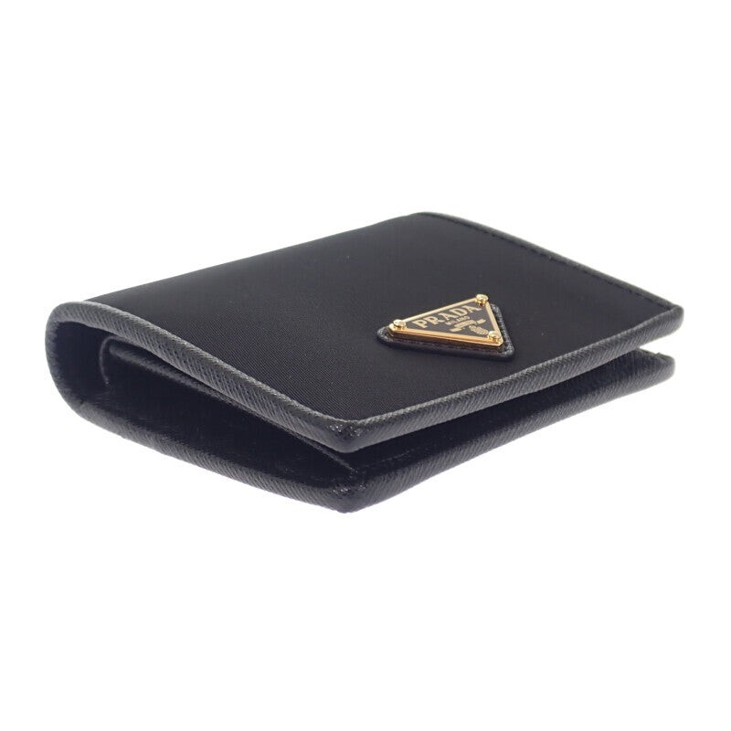 PRADA Re-Nylon Tessuto Compact Wallet Bi-fold Wallet Saffiano