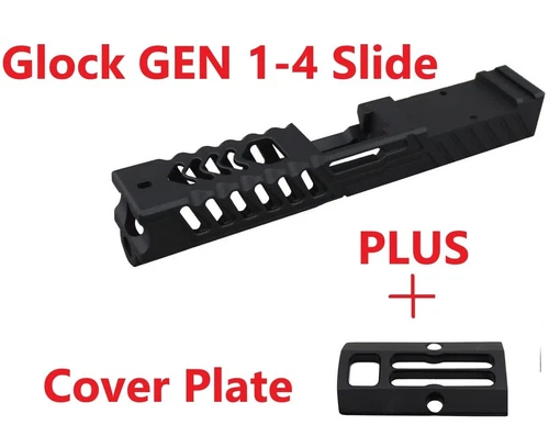 Gen 4 Stripped MKII Bullnose RMR Cut Slide For Glock 22 SW40 Gen 1,2,3,4 + Cover