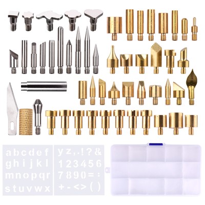 57pcs Wood Burning Pen Tips Set Woodburning Tool Accessories with